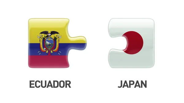 Japan Ecuador pussel koncept — Stockfoto