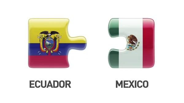 Mexico Ecuador puzzel Concept — Stockfoto