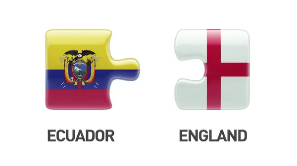 England Ecuador Puzzle Concept — Stock Photo, Image