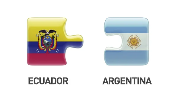 Argentina Ecuador pussel koncept — Stockfoto