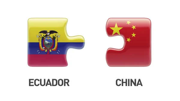 Chiny Ekwador logiczne pojęcia — Zdjęcie stockowe