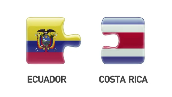 Costa Rica Ecuador puzzel Concept — Stockfoto