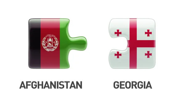 Georgia Afghanistan Puzzle Concept — Stock Photo, Image