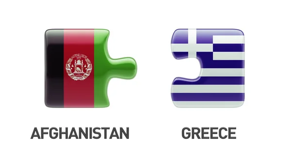 Grecia Afghanistan Puzzle Concept — Foto Stock