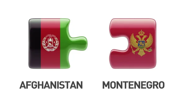 Montenegro Afghanistan Concetto di puzzle — Foto Stock