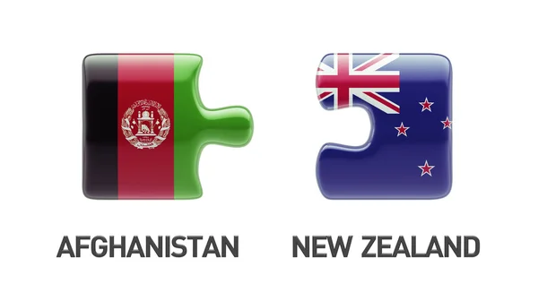 Nova Zelândia Afeganistão Puzzle Concept — Fotografia de Stock