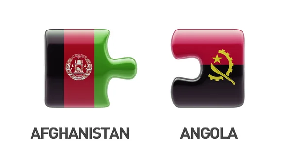 Angola Afghanistan Concetto Puzzle — Foto Stock