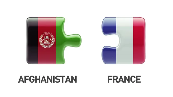 Francia Afghanistan Puzzle Concept — Foto Stock