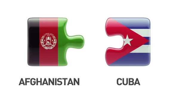 Cuba Afghanistan puzzel Concept — Stockfoto