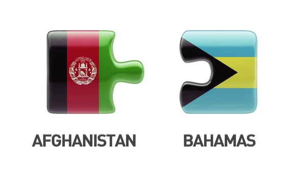 Bahamas Afghanistan Puzzle-Konzept — Stockfoto