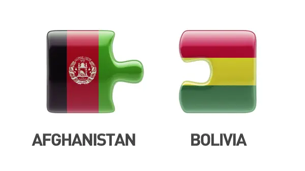 Bolivie Afghanistan Puzzle Concept — Photo