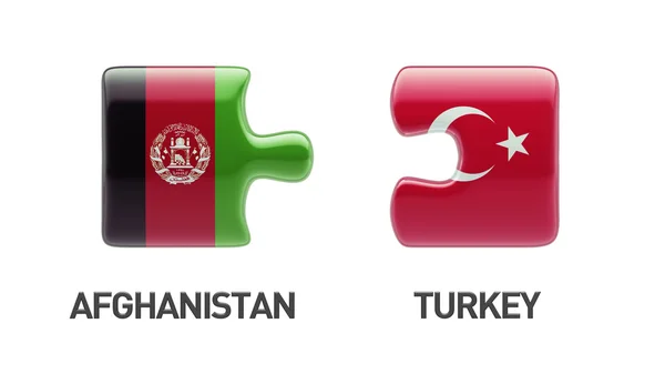 Turkey Afghanistan Puzzle Concept — Stock Photo, Image