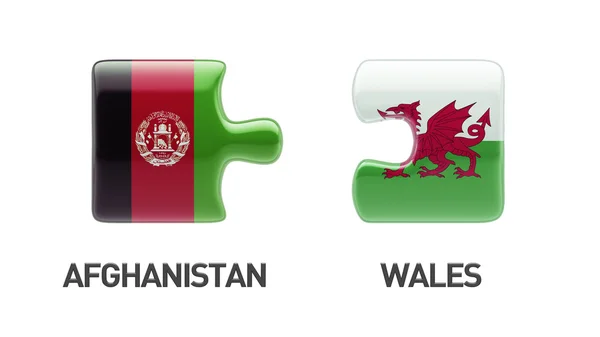 Afghanistan Wales Puzzle Concept — Stock Photo, Image