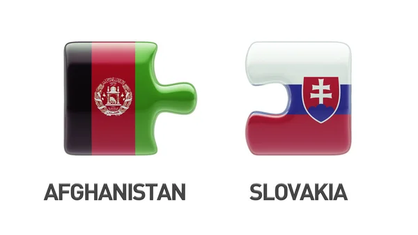 Slovakia Afghanistan Puzzle Concept — Stock Photo, Image