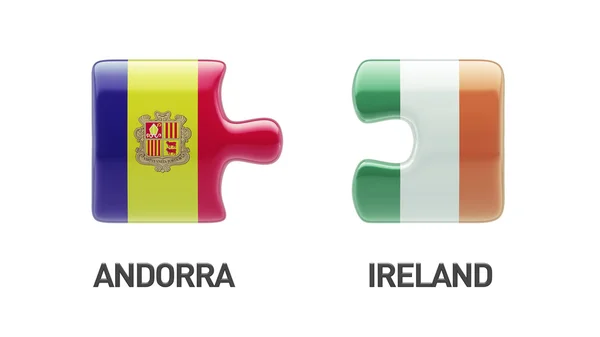 Andorra Irlanda Puzzle Concept — Foto Stock
