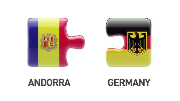 Andorra Germania Puzzle Concept — Foto Stock