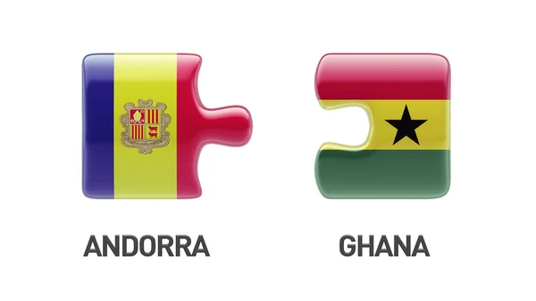 Concetto di Puzzle di Andorra Ghana — Foto Stock