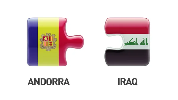 Concetto di Puzzle di Andorra Iraq — Foto Stock