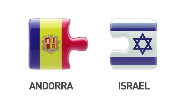 Andorra Israel  Puzzle Concept — Stock Photo, Image