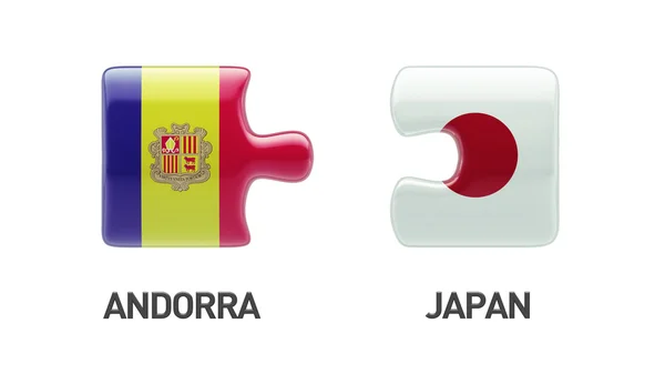 Andorre Japon Puzzle Concept — Photo