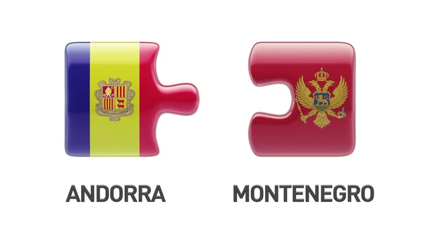 Andorra Montenegro Puzzle Concept — Stock Photo, Image