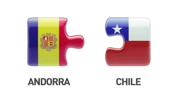 Andorra Chile nehézség koncepció — Stock Fotó