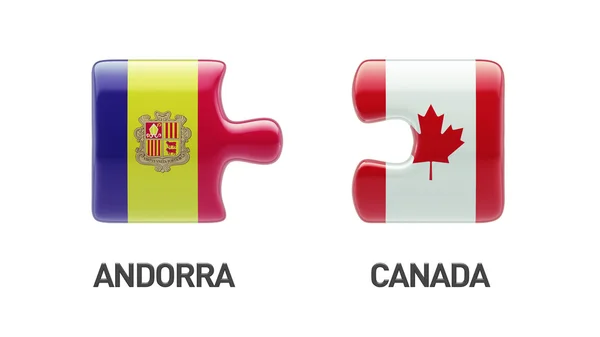 Andorra Kanada nehézség koncepció — Stock Fotó