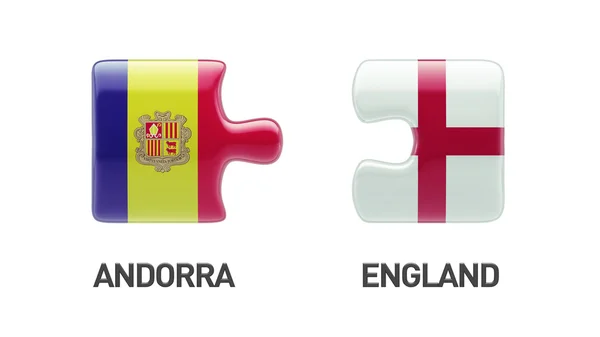 Andorre Angleterre Puzzle Concept — Photo