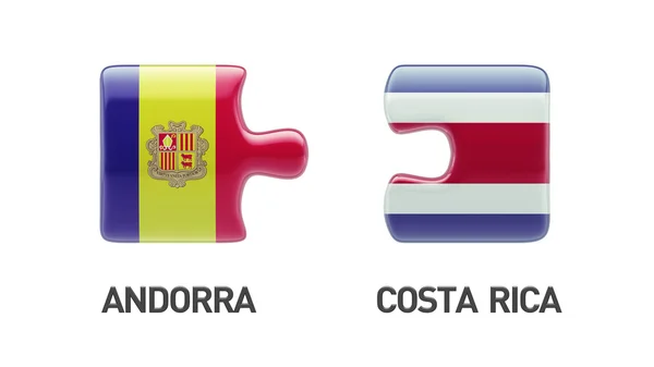 Costa Rica Andorre Puzzle Concept — Photo