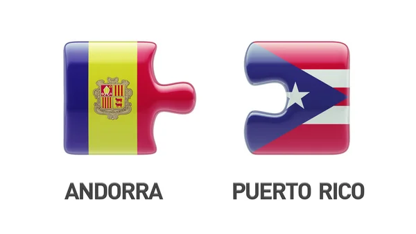 Puerto rico andorra puzzle-konzept — Stockfoto