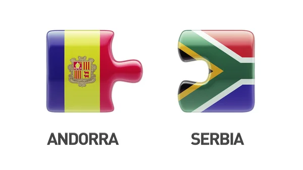 Sudafrica Andorra Puzzle Concept — Foto Stock