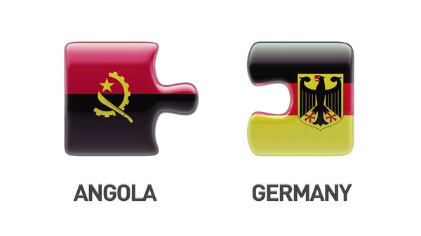 Angola Německo Puzzle koncept — Stock fotografie