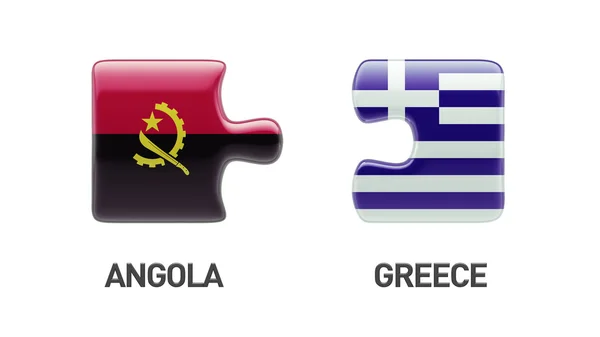 Angola Griechenland Puzzle-Konzept — Stockfoto