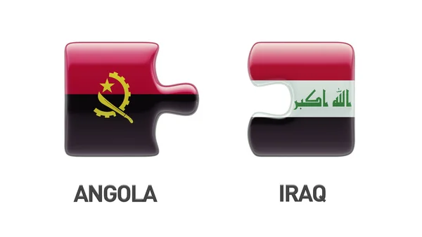 Angola iraq puzzle-konzept — Stockfoto