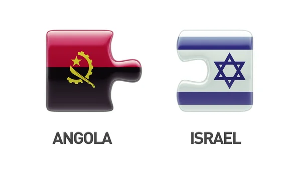 Angola Israel  Puzzle Concept — Stock Photo, Image