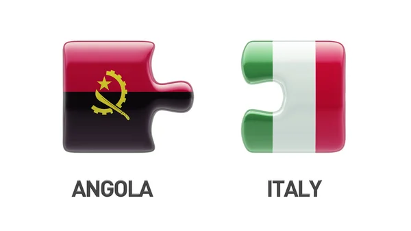 Angola Italia Puzzle Concept — Foto Stock