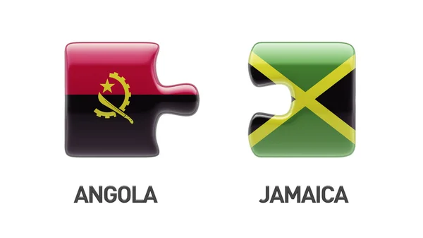 Conceito de quebra-cabeça de Jamaica de Angola — Fotografia de Stock