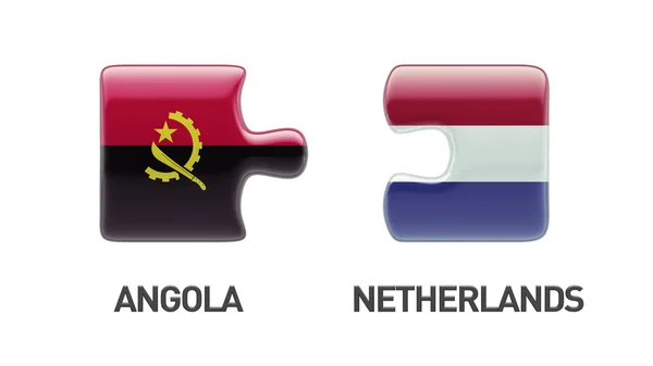 Angola Nederland puzzel Concept — Stockfoto