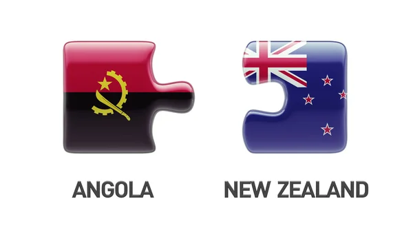 Angola Nuova Zelanda Puzzle Concept — Foto Stock