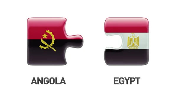 Angola Egypte Puzzle Concept — Photo