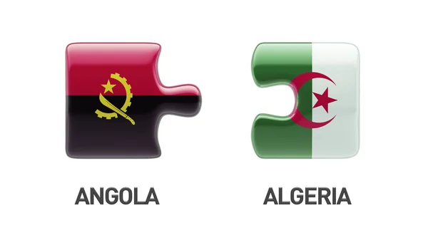 Angola Algeria Puzzle-Konzept — Stockfoto