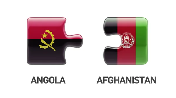 Afghanistan Angola pussel koncept — Stockfoto