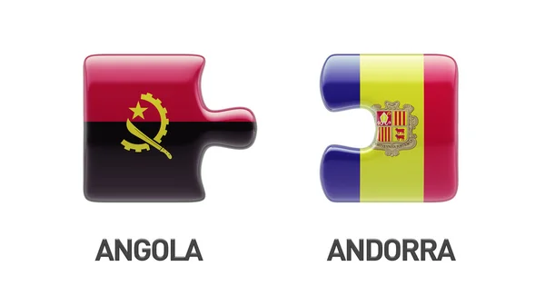 Koncepcja logiczne Andora Angola — Zdjęcie stockowe
