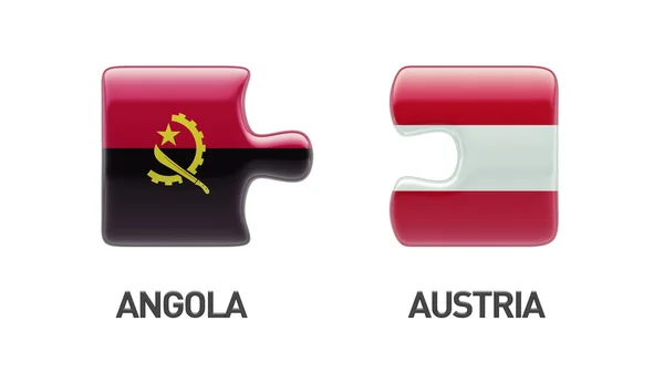 Rakousko Angola logická koncepce — Stock fotografie