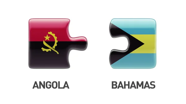 Bahamas Angola Puzzle Concept — Stock Photo, Image