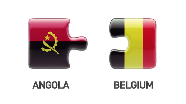 Belgio Angola Puzzle Concept — Foto Stock