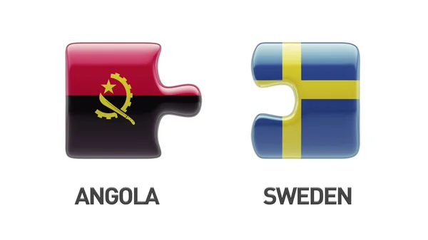 Zweden Angola puzzel Concept — Stockfoto