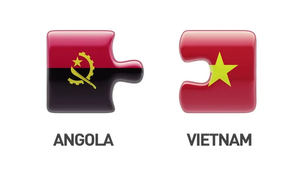 Concetto di Puzzle di Vietnam Angola — Foto Stock