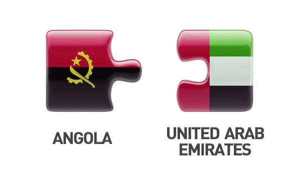 Emirati Arabi Uniti Angola Puzzle Concept — Foto Stock