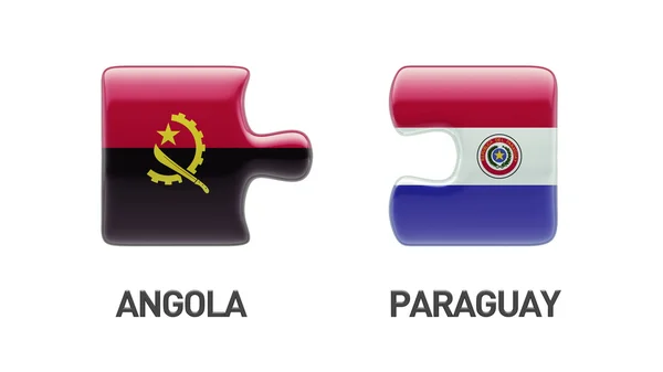 Paraguay Angola Puzzle-Konzept — Stockfoto